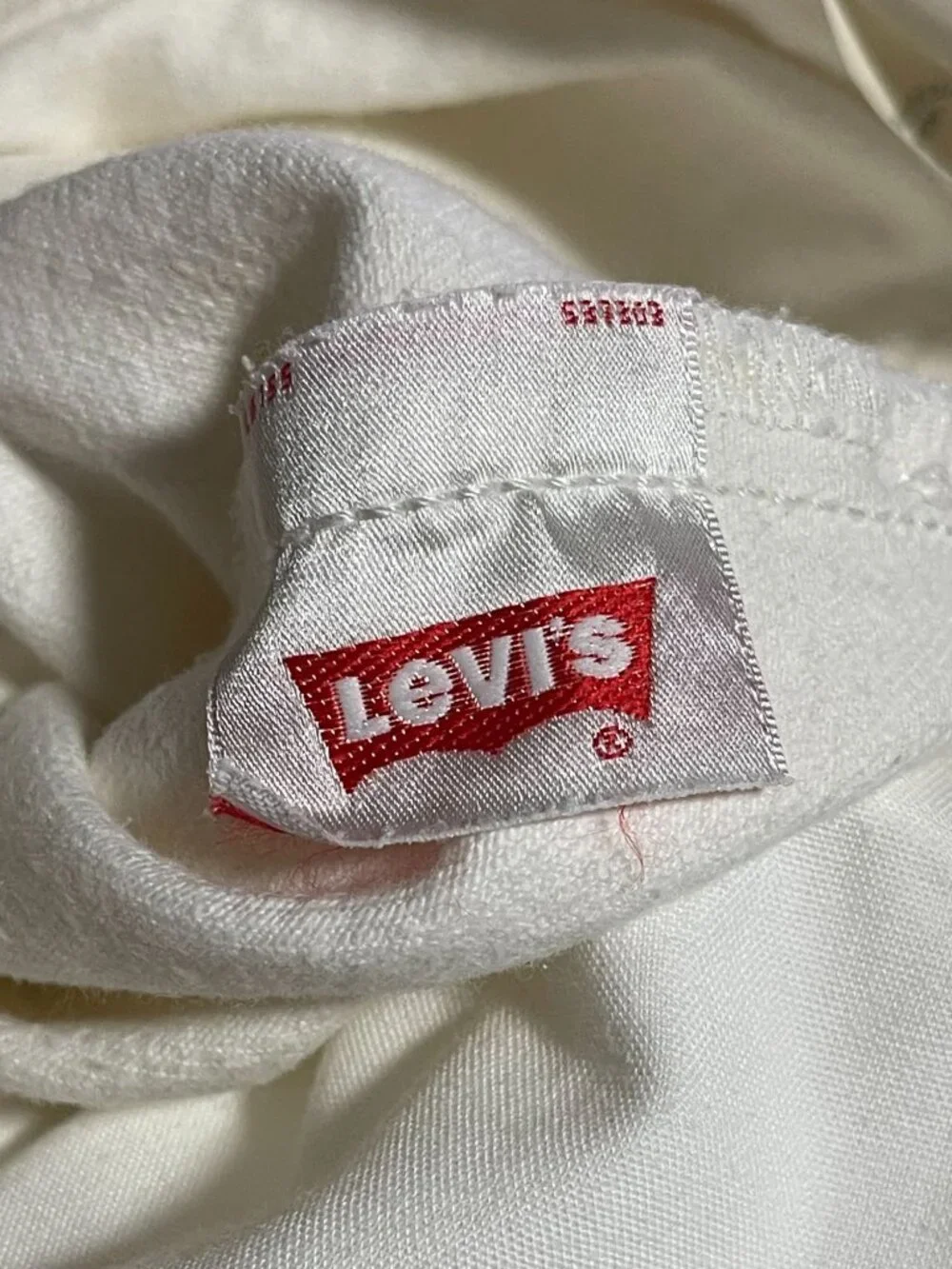 Levis 501 Premium Original White Denim Jeans Mens 25x30 Straight Leg Button Fly